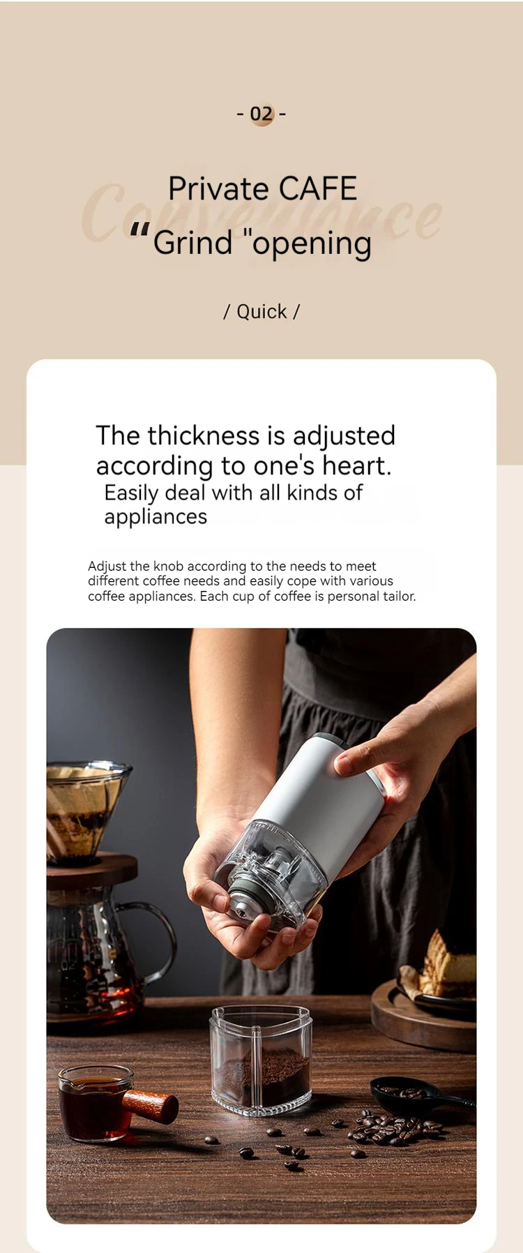 Kitchen Appliances Espresso Coffee Bean Burr Grinding Mini Automatic Electric Coffee Grinder