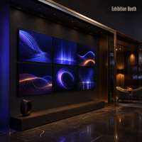 Mur vidéo LCD IPS 46 pouces avec cadre de 3,5 mm, contrôleur inclus, luminosité 700 cd/m², garantie 2 ans pour stand d'exposition commerciale