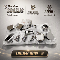 Production de masse en usine en stock accessoires de salle de bain système de porte en verre de douche quincaillerie de porte coulissante pour Tube carré 30*10mm
