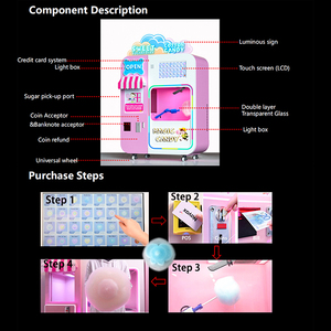 <strong>Automated</strong> Cotton Candy Online <strong>Payment</strong> Machine Cotton Candy Vending Machine Fully Automatic - Product Image 2