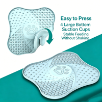 Tapis d'alimentation lente pour chien en silicone à quatre textures avec grille de points en relief pour l'enrichissement alimentaire