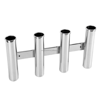 Accessoires de bateau en acier inoxydable AISI316 personnalisés support de canne à pêche à 4 cannes pour pièces de yacht