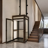 Ascenseur hydraulique semi-cabine de type L pour maison, villa, usage résidentiel multi-étages.