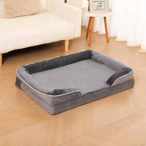 Cama Ortopédica Rectangular Personalizada para Perros, Minimalista, Elegante y Divertida, de Espuma Viscoelástica, Moderna, Antiestrés, para Mascotas, Gatos - Product Image 2