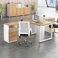 Bureau de personnel de bureau simple et moderne, rectangulaire, en bois, écologique, avec cloison modulaire, bureau d'ordinateur
