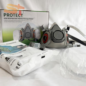 Sike Sk2401q masker <span class=keywords><strong>Gas</strong></span> wajah penuh, <span class=keywords><strong>Respirator</strong></span> <span class=keywords><strong>2</strong></span> Lapis dapat dicuci setengah wajah sekali pakai - Product Image 6