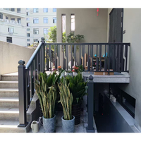 Rampe en verre et métal moderne sur mesure pour usine |   Rampe d'escalier en alliage d'aluminium pour balcon |   Balustrade résistante à la rouille avec revêtement en poudre