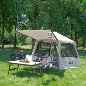 Tente <span class=keywords><strong>gonflable</strong></span> hexagonale imperméable à ouverture rapide en tissu Oxford pour le <span class=keywords><strong>camping</strong></span> en plein air quatre saisons, séjours de nuit, portable - Product Image 1