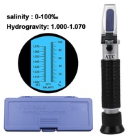 Réfractomètre de salinité portable 0-100‰, testeur de teneur en sel pour l'eau potable du bétail et de la volaille, utilisation en ferme