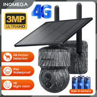 Caméra de chasse extérieure sans fil 4G WiFi avec capteur CMOS 2K, vision nocturne, 3MP PTZ avec batterie intégrée