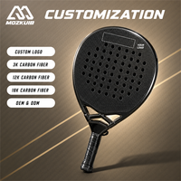 Raquette de padel professionnelle en fibre de carbone argentée 18K avec logo personnalisé, taille de face 27 cm, poids 370 g, pour les joueurs avancés