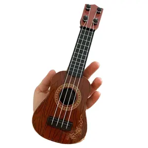 Gitar Mini 4 Senar Gitar Ukulele Klasik Mainan Alat Musik untuk Anak-anak Pemula Pendidikan Awal Gitar Kecil