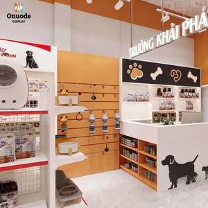 การออกแบบตกแต่งภายในร้านขายสัตว์เลี้ยง |   เฟอร์นิเจอร์ไม้สั่งทำพิเศษและเคาน์เตอร์โชว์สินค้า |   อุปกรณ์ตกแต่งร้านค้าปลีกครบชุดพร้อมตู้โชว์ LED - Product Image 1