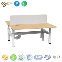 Table de travail électrique réglable en hauteur, moderne et élégante, en bois blanc, ergonomique, pour bureau à domicile et usage commercial, avec structure métallique personnalisable