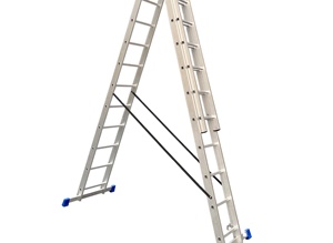 Échelle moderne en fer rétractable <span class=keywords><strong>deux</strong></span>-en-un 2x6-2x16 <span class=keywords><strong>marches</strong></span> Échelle de feu télescopique légère pour usage domestique avec certificat EN131 - Product Image 6