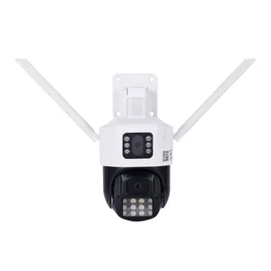 2023 Hot Bán ai theo dõi ống kính kép 4 gam giám sát CCTV Camera icsee 5MP không dây wifi an ninh mạng ngoài trời đường phố máy ảnh