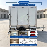 Promotion : Remorque WC Mobile 2 Cabines, Mono-essieu, avec Chasse d'eau, Lavabo et Urinoir, pour Événements Extérieurs et Chantiers