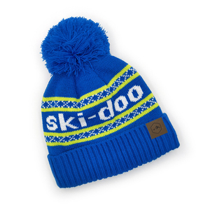 Lông cừu lót Nhiệt Mùa Đông thể thao Jacquard đan trẻ em trường Pom Beanie lớn Bobble mũ với biểu tượng tùy chỉnh - Product Image 2