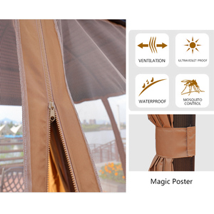 Toit de polycarbonate de <span class=keywords><strong>belvédère</strong></span> en aluminium de luxe extérieur de toit rigide de jardin en métal de cadre en métal de belvédè - Product Image 6