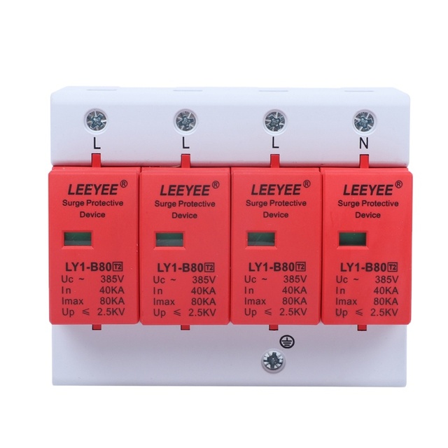 OEM  T2 SPD 8/20 80KA Surge Supressor Lightning Ac Surge Protector for Electrical Equipment
