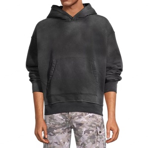 Sudadera con Capucha Retro Y2K para Hombre, Estilo Gótico, Casual, Hombros Caídos, Lavada, de Invierno, de Gran Gramaje, Ajuste Holgado, Venta al por Mayor Personalizada - Product Image 4