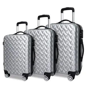 Accept Customized new design modern abs pc 3piece set travelling luggage maleta de viaje For Business Outdoor Travel