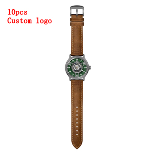 Montre-bracelet mécanique de luxe à tourbillon squelette rond, bracelet en acier 316L, verre saphir, étanche 5 ATM, logo personnalisé - Product Image 4