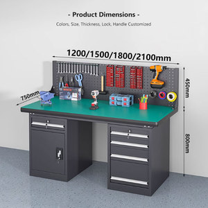 Banco de Trabajo Modular de Acero para Reparación de Automóviles, Almacenamiento Industrial para Mecánicos, Banco de Trabajo Resistente para Taller, Gabinete para Herramientas - Product Image 2