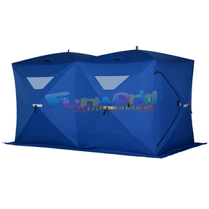 Abri portable pour l'extérieur en tissu oxford pour 4 personnes tente gonflable isolée portable pour la pêche sur glace - Product Image 2