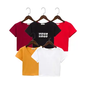 Tùy Chỉnh Logo Phụ Nữ T-Shirt Mùa Hè Phụ Nữ T-Shirt Giản Dị O-Cổ Áo Sơ Mi 100% Cotton Thoải Mái T-Shirt