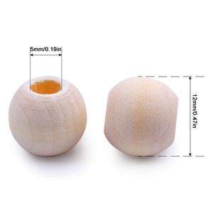ลูกปัดไม้ธรรมชาติขนาด12มม. สีตามสั่งสำหรับทำเครื่องประดับ - Product Image 4