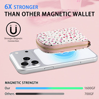 Dompet Pendek Wanita Custom Berbahan Kulit Mikrofiber Motif Bunga dengan Penutup Ritsleting dan Pelindung RFID Magnetik untuk Kartu Kredit