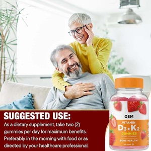 Gomitas de Vitamina D3 K2 para la Salud Ósea, Fabricante OEM, Refuerzo Inmunológico, Absorción de Calcio, Suplemento Vegano Masticable - Product Image 4