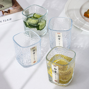 First Snow Japanese Hammered Glass Tea Cup Thickened Wall Modern Minimalist Gift Drinkware - Product Image 3