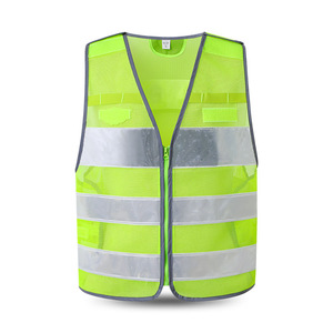 Likai Safety Vest Fluorescent Yellow Mesh Reflective Stripes Traffic Road Work Wear - Product Image 5