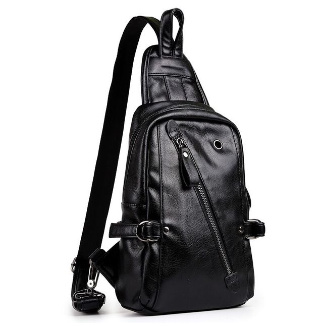 Men's Leather Pack Chest Shoulder Crossbody Bag Satchel Men Briefcases Customize Sling Bags