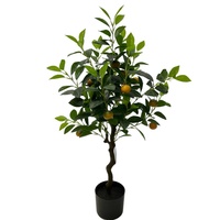 Plante artificielle d'intérieur et d'extérieur réaliste de bonsaï de conception moderne d'oranger pour la décoration de salon pour la saison de printemps