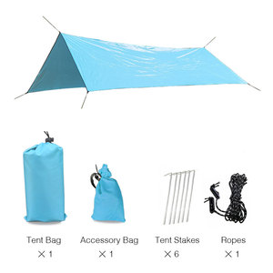 300*295CM ultraléger imperméable tente <span class=keywords><strong>extérieure</strong></span> plage auvent auvent hamac extérieur imperméable tissu pluie mouche auvent sans poteau - Product Image 4