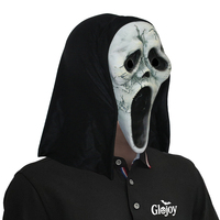 Masque intégral en latex visage de fantôme craquelé effrayant pour Halloween, fête costumée, farce, personnalisable