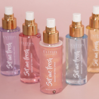 Professionnel sans Logo anti-transpiration végétalien maquillage cosmétique finition Spray brume longue durée rose miroitant réglage Spray