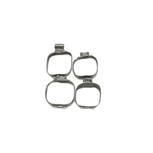 Dental Orthodontic 1st Molar Bands With Buccal Tubes and Lingual Cleat Upper Double Lower Single Tube Roth 022 Convertible