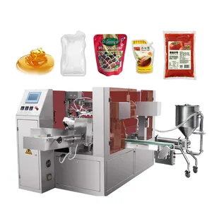 Premade bag pouch groundnut peanut butter ketchup paste tomato sauce fill seal packing machine