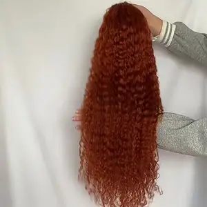 Длинные 2 # цветные афро кудряющиеся парики для женщин, волнистые волосы на лице, парики на фронтальной сетке