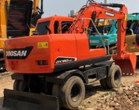 Excavatrice sur roues Doosan DX150w-9C de 14 tonnes d'occasion avec composants essentiels : moteur, engrenage, roulement DX150w