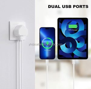 Chargeur mural de voyage 2 USB 2A à charge rapide, 3 broches UK, le plus vendu pour iPhone, iPad, tablette Android - Product Image 5
