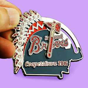 Spilla smaltata dura produttore personalizzato parte scorrevole rigida squadra di baseball spilla smaltata - Product Image 5