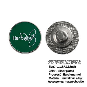 Pin Magnet Kustom 3D Perak Enamel Pin Badge Logam Zinc Alloy Hadiah Bisnis Komersial Badge Magnet - Product Image 2