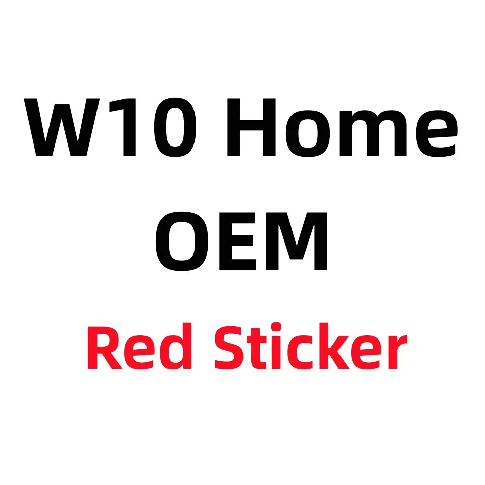 Good price For W10 Home OEM Key Red Color Sticker 6 Month Guaranteed Online Activation PC Licence Label