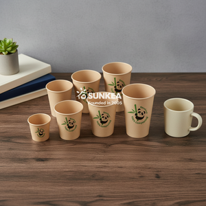 Vaso de Papel Desechable Biodegradable Personalizado para Café Caliente, Hecho de Pulpa de Fibra de Bambú y PLA - Product Image 4