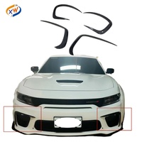 Pour Dodge Charger SRT Kit de carrosserie couteau à vent garniture en fibre de carbone cadre antibrouillard tuyère patch de pare-chocs avant et arrière